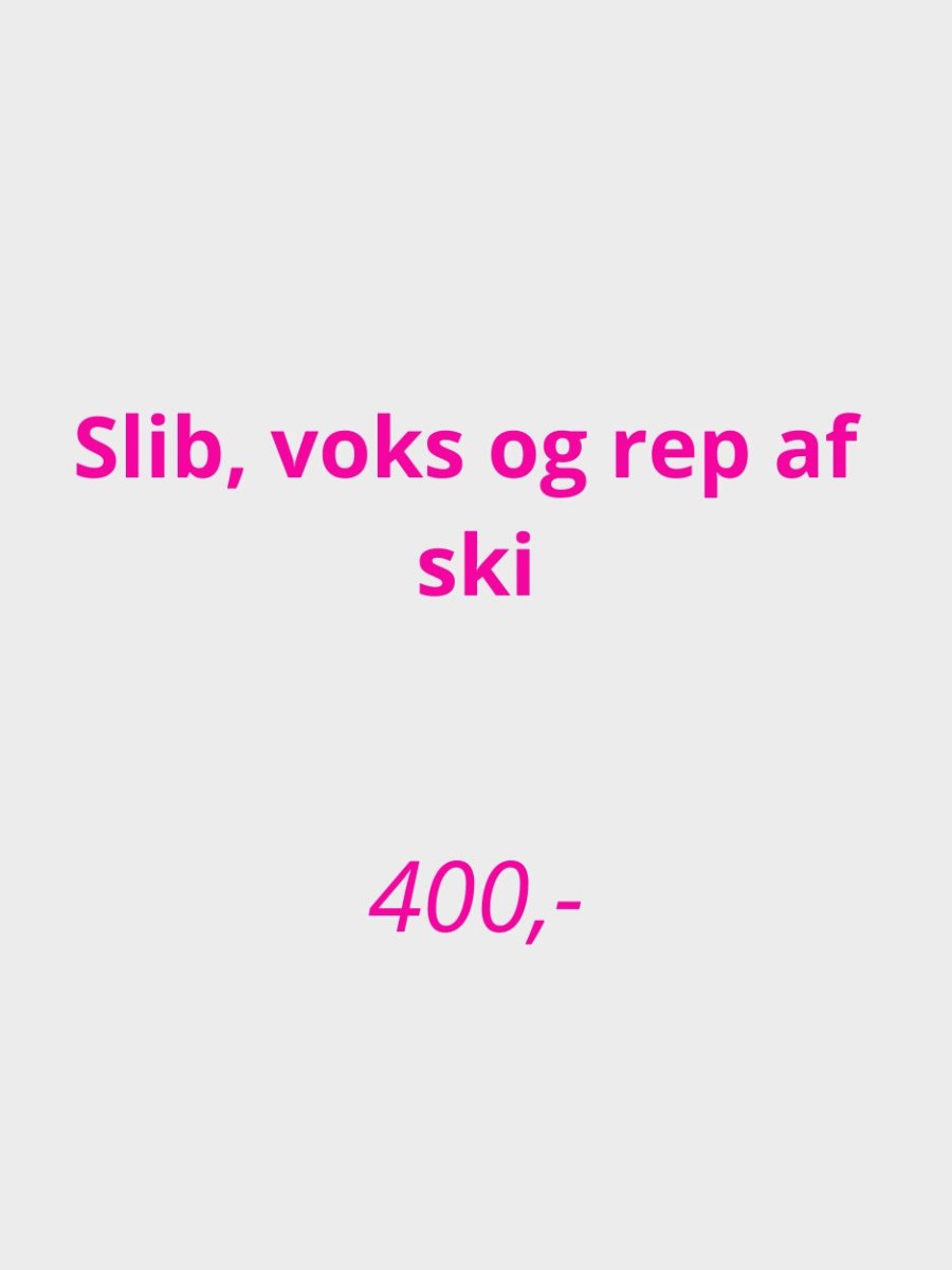 Ski service - Slib, Voks og Reparation - Gumpel & Co