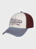 Baseball Cap Vintage Distressed - Unisex - Blue/White/Bordeaux
