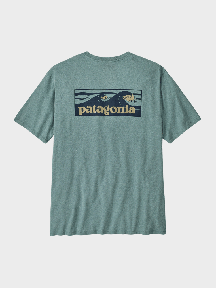 Patagonia Responsibili Tshirt - Herre - Boardshort Logo / Blue Sage