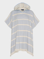 Blokhus Poncho - Unisex - Light Blue / Off White