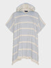 Blokhus Poncho - Unisex - Light Blue / Off White