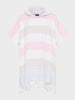 Beach Poncho - Unisex - Multistripe Pink