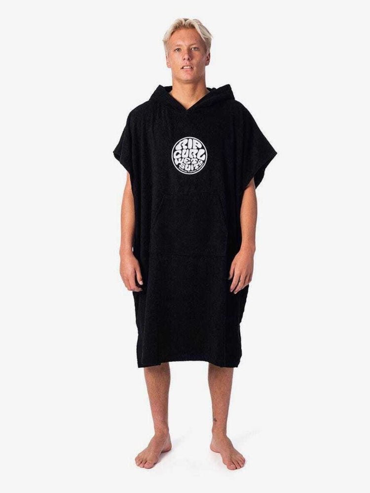 Icons Hooded Towel - Black - Gumpel & Co