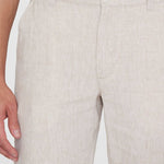 Men's Regular Hør Shorts - Herre - Light Feather Gray - Gumpel & Co