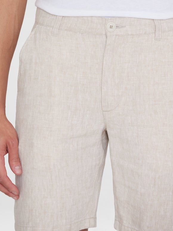 Men's Regular Hør Shorts - Herre - Light Feather Gray - Gumpel & Co