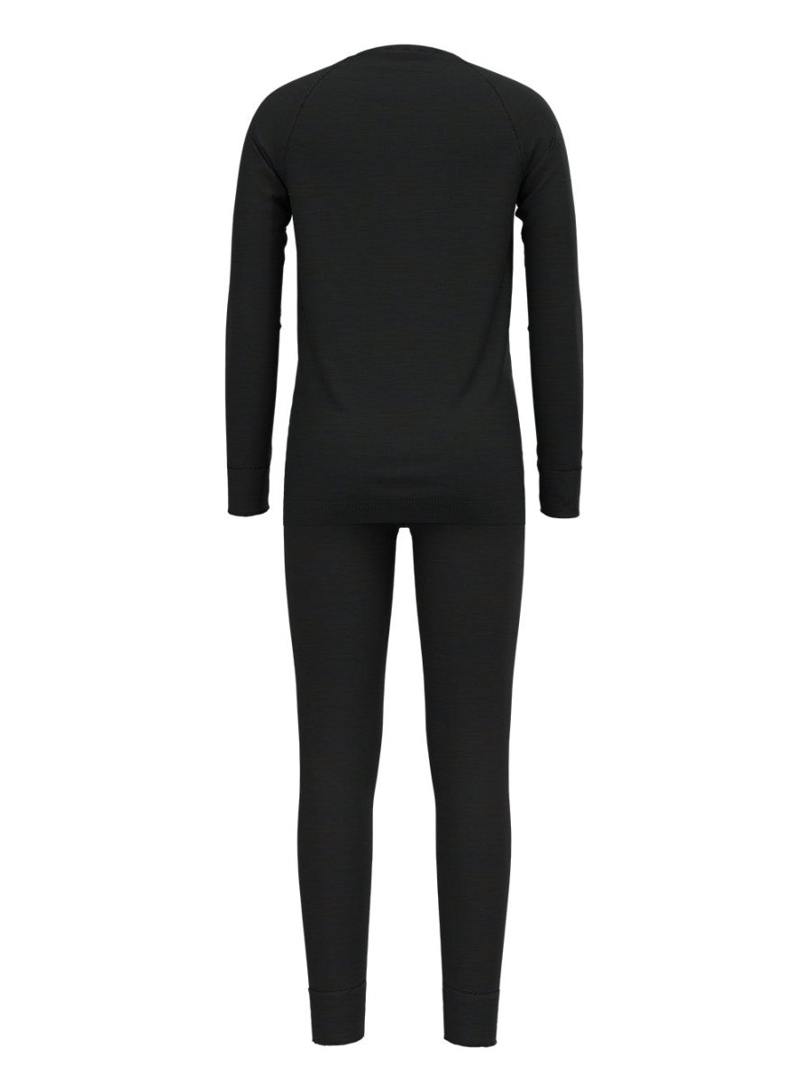 Kids Natural Merinould 200g/m2 Skiundertøjssæt - Børn - Black - Gumpel & Co