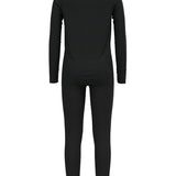 Kids Natural Merinould 200g/m2 Skiundertøjssæt - Børn - Black - Gumpel & Co