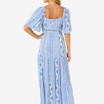 San Carlos Short Sleeve Maxi Dress - Dame - Blue - Gumpel & Co