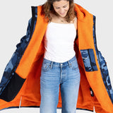 Advance Long Sleeve Surf Poncho - Voksne - Blue Camo/Orange - Gumpel & Co