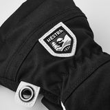 Junior Army Leather Heli Ski 5 - fingre - Børn - Black - Gumpel & Co