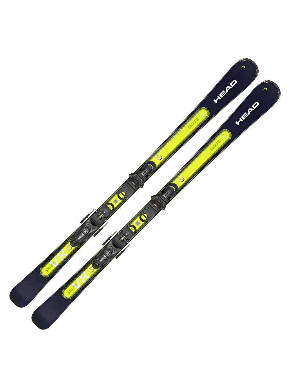Shape e - V8 SW ski m. PRW 11 bindinger - Dark Blue/Yellow - 2023/24 - Gumpel & Co