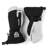 Junior Army Leather Heli 3 - finger Skihandske - Børn - Black - Gumpel & Co