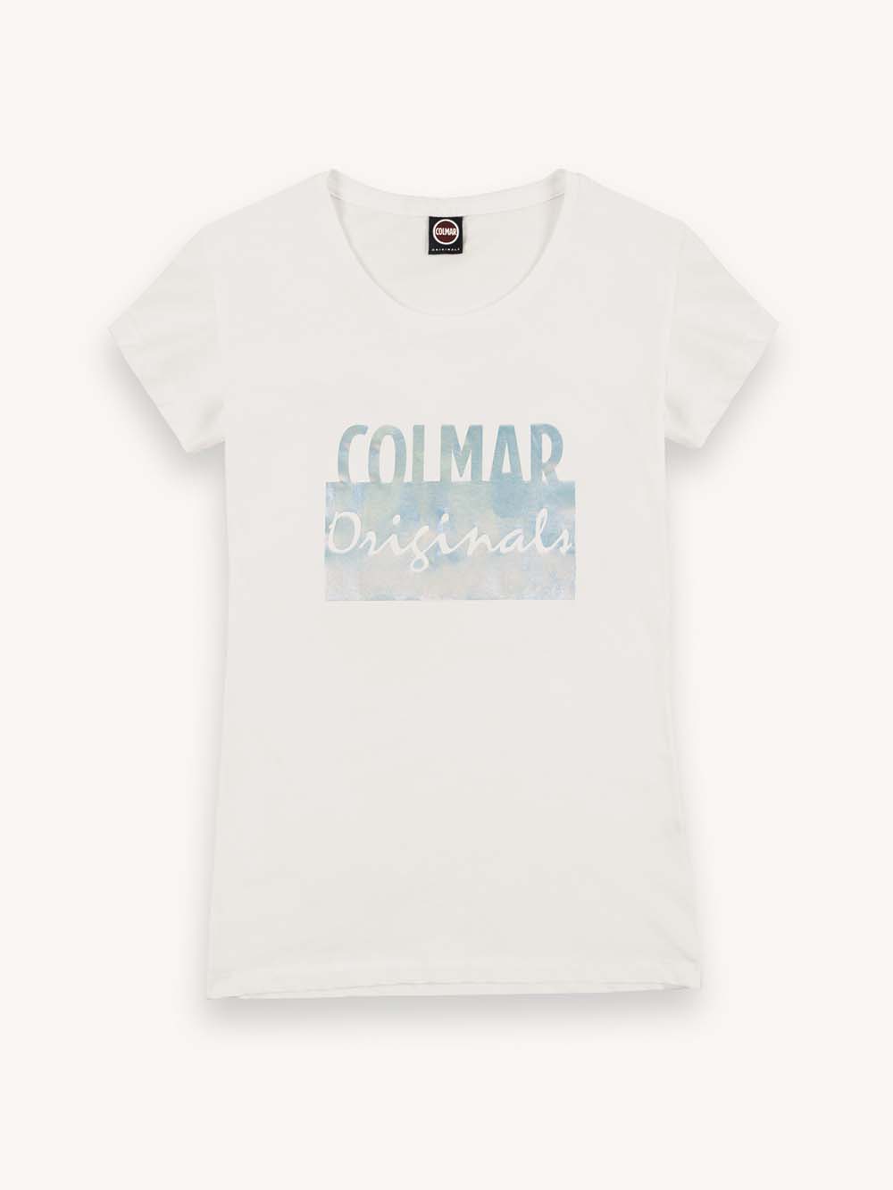 Women's Jacquard Jersey T-shirt | Dame | White - Gumpel & Co