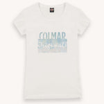 Women's Jacquard Jersey T-shirt | Dame | White - Gumpel & Co