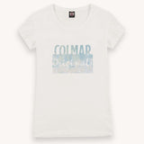 Women's Jacquard Jersey T-shirt | Dame | White - Gumpel & Co