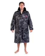 Advance Long Sleeve Surf Poncho - Adults - Black Camo/Black