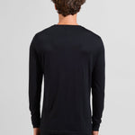 Men's Natural Merinould 200g/m2 Crew Neck Skiundertrøje - Herre - Black - Gumpel & Co