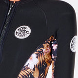 Women's G Bomb Long Sleeve Front Zip Neopren Jakke | Dame | Black/Gold - Gumpel & Co
