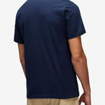 T-shirt With Tricolour Embroidery - Herrer - Navy - Gumpel & Co