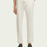 Men's Warren Straight Leg Hørbukser - Herre - White - Gumpel & Co