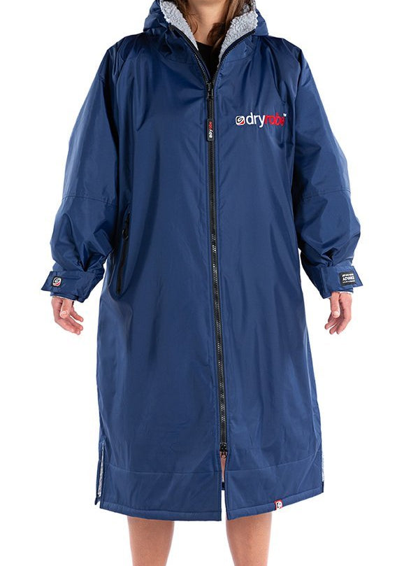 Advance Long Sleeve Surf Poncho | Voksne | Navy/Grey - Gumpel & Co