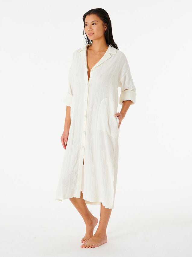 Women's Norah Skjortekjole - Dame - Bone (hvid) - Gumpel & Co