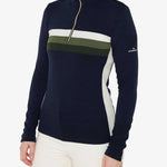 Women's Baselayer Half - zip merinouldtrøje - Dame - Navy - Gumpel & Co