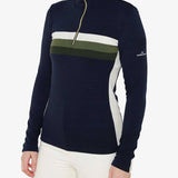 Women's Baselayer Half - zip merinouldtrøje - Dame - Navy - Gumpel & Co