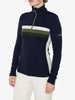 Women's Baselayer Half-zip merino wool sweater - Women - Navy