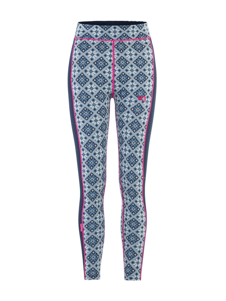 Women's Rose 100% Merino High Waist Skiunderbukser - Dame - Royal - Gumpel & Co