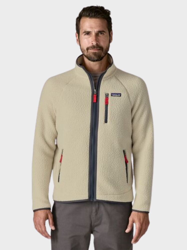 Retro Pile Fleece Trøje - Herre - Pelican Smolder Blue - Gumpel & Co