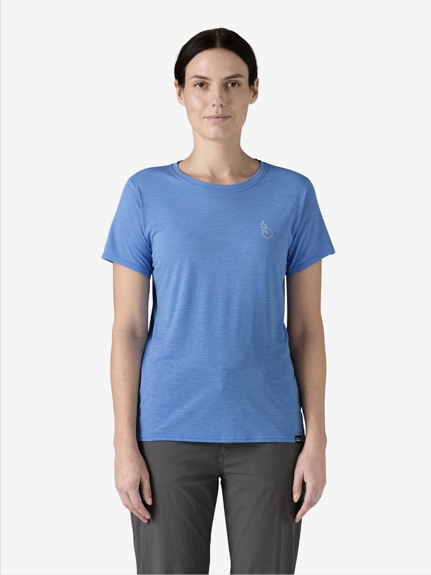 Capilene Cool Daily Graphic UV Shirt - Dame - Blå - Gumpel & Co