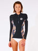 Women's G Bomb Long Sleeve Front Zip Neoprene Jacket | Ladies | Black/Gold