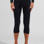 Men's Natural Merinould 200g/m2 3/4 Skiunderbukser - Herre - Black - Gumpel & Co