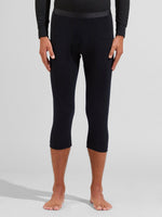 Men's Natural Merino Wool 200g/m2 3/4 Ski Underwear Pants - Men - Black