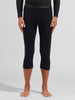 Men's Natural Merino Wool 200g/m2 3/4 Ski Underwear Pants - Men - Black
