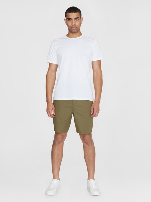 Men's Fig Loose Poplin Shorts - Herre - Burned Olive - Gumpel & Co