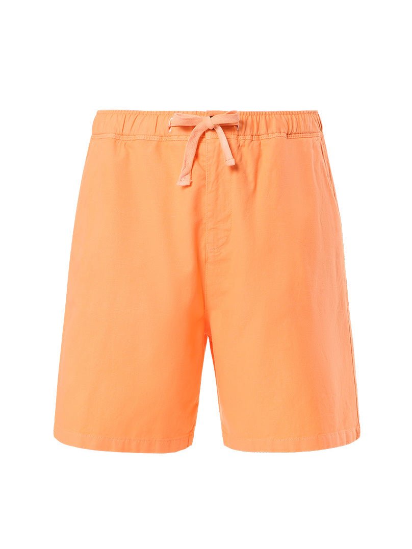 Men's Paul Washed Bomuld - hør Shorts - Herre - Melon - Gumpel & Co