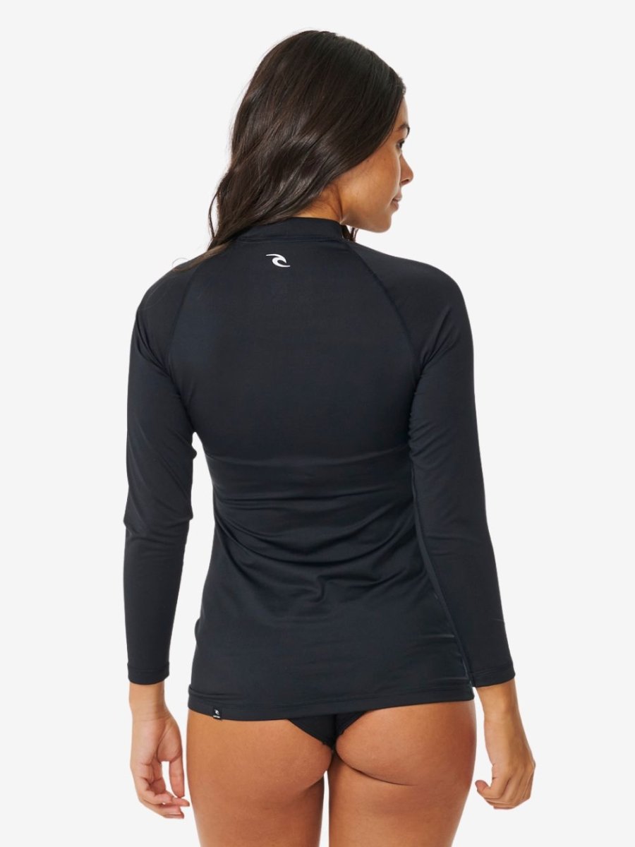 Classic Surf Long Sleeve UV Rash Vest - Dame - Black - Gumpel & Co