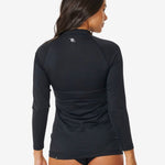 Classic Surf Long Sleeve UV Rash Vest - Dame - Black - Gumpel & Co