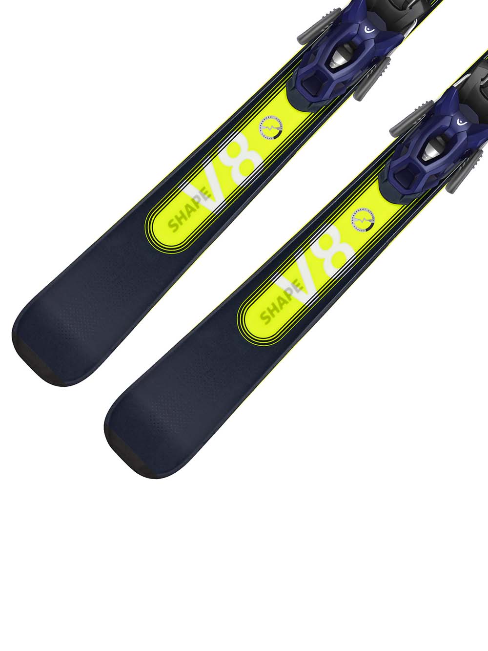 Shape e - V8 SW ski m. PRW 11 bindinger - Dark Blue/Yellow - 2023/24 - Gumpel & Co
