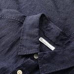 Men's CUSTOM FIT LINEN SHORT SLEEVE SHIRT - Total Eclipse - Gumpel & Co