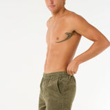 Classic Surf Cord Volley Short - Herre - Dusty Olive - Gumpel & Co
