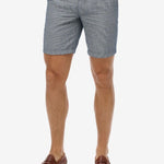 The Merchant Store – hørshorts - Mænd - Navy Stripe - Gumpel & Co