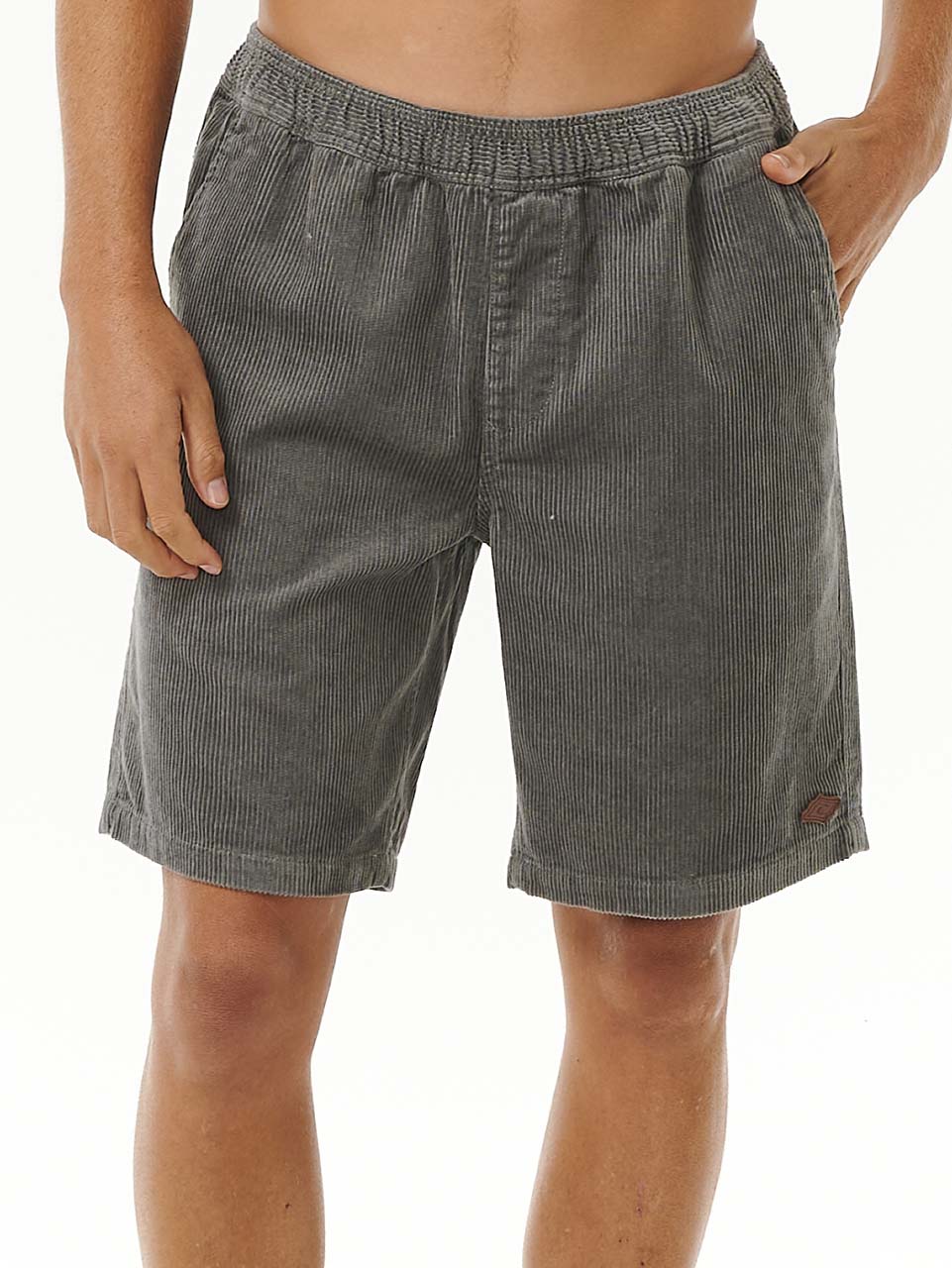 Men's Classic Surf Cord Volley Fløjlsshorts - Herre - Charcoal Grey - Gumpel & Co