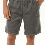 Men's Classic Surf Cord Volley Fløjlsshorts - Herre - Charcoal Grey - Gumpel & Co