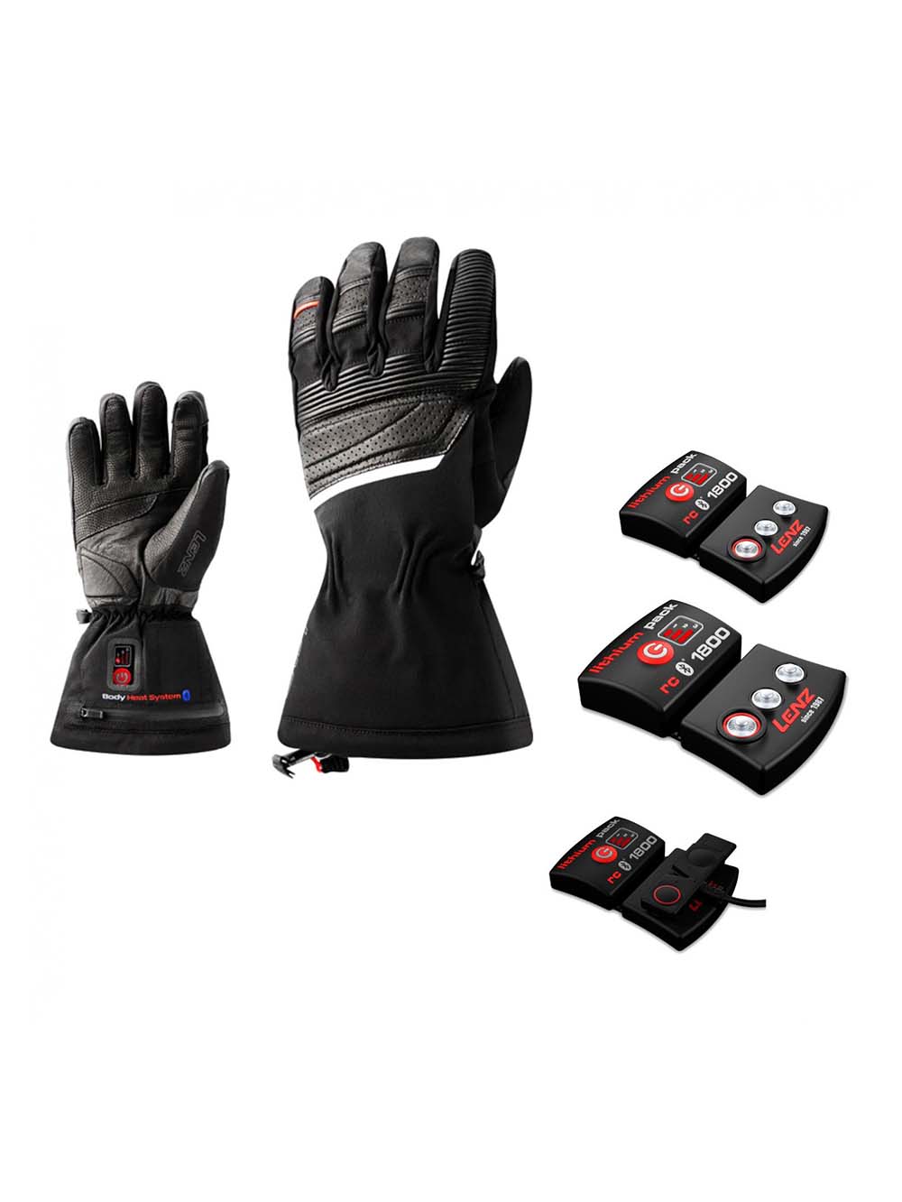 Heat Glove 6.0 5 - fingre Skihandsker m. batteri - Herre - Black - Gumpel & Co