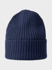 Beanie with Merino Wool - Unisex - Navy