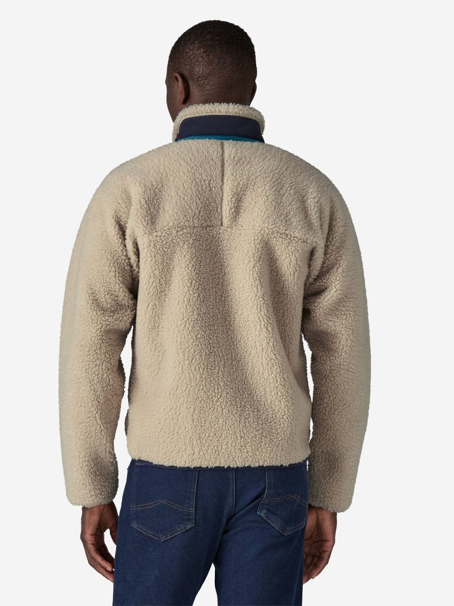 Classic Retro Fleece Trøje - Herre - Natural/Navy - Gumpel & Co