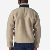 Classic Retro Fleece Trøje - Herre - Natural/Navy - Gumpel & Co